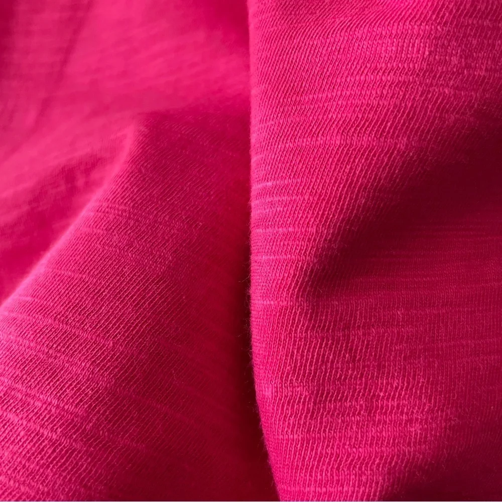 Talbots Fuchsia Pink Cotton Short Sleeve T-Shirt w/ Front Detail Size XL - Picture 7 of 12